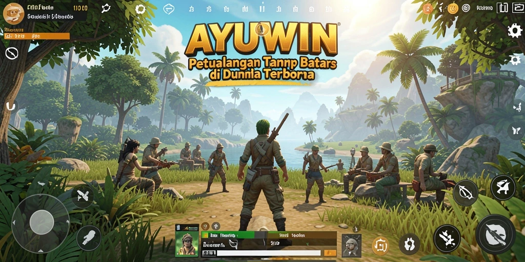 Tampilan gameplay AYUWIN yang menakjubkan di dunia terbuka.