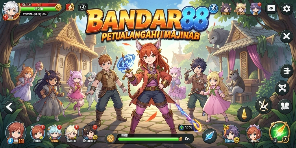 Tampilan gameplay yang memukau dan karakter menarik dari BANDAR88.