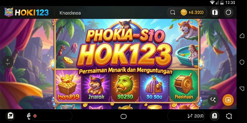 Tampilan gameplay HOKI123 dengan mesin slot yang menarik.