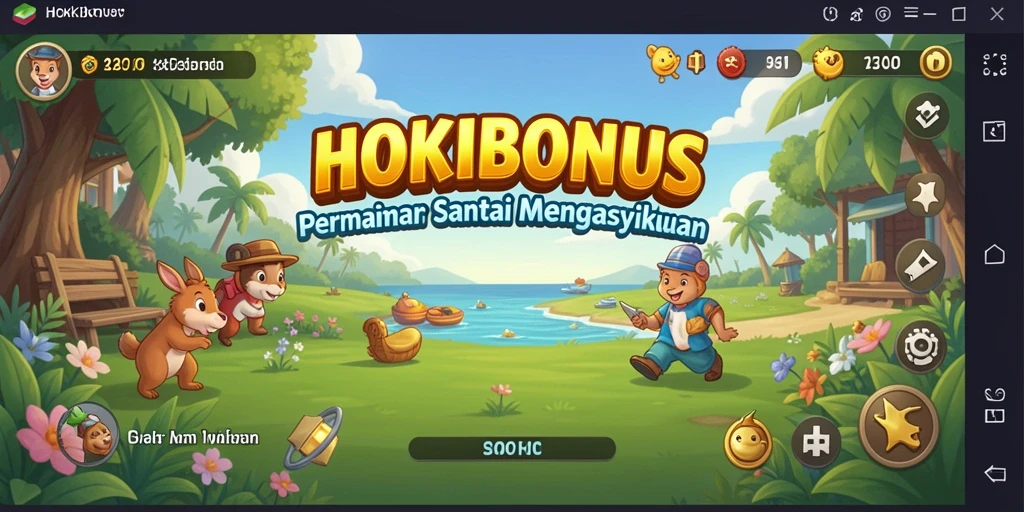 Tampilan gameplay HOKIBONUS yang seru dan penuh warna.