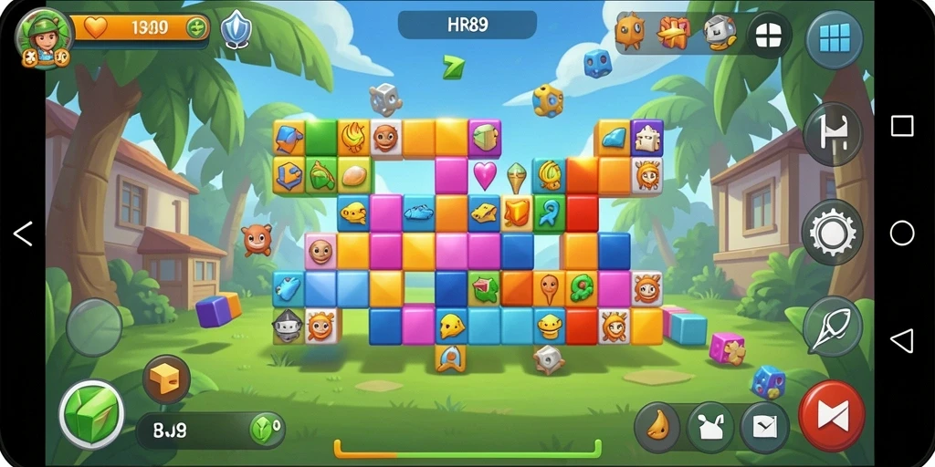 Screenshot HR89 menunjukkan gameplay Puzzle yang seru dan menantang.