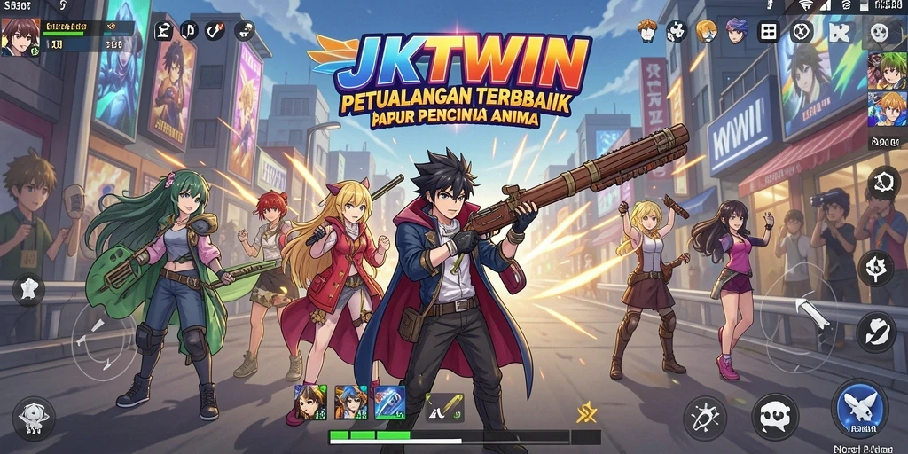 Tampilan sinematik dari gameplay JKTWIN yang menarik.