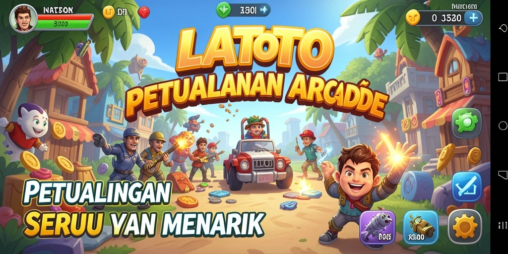 Screenshot dari gameplay LATOTO yang penuh aksi dan warna.