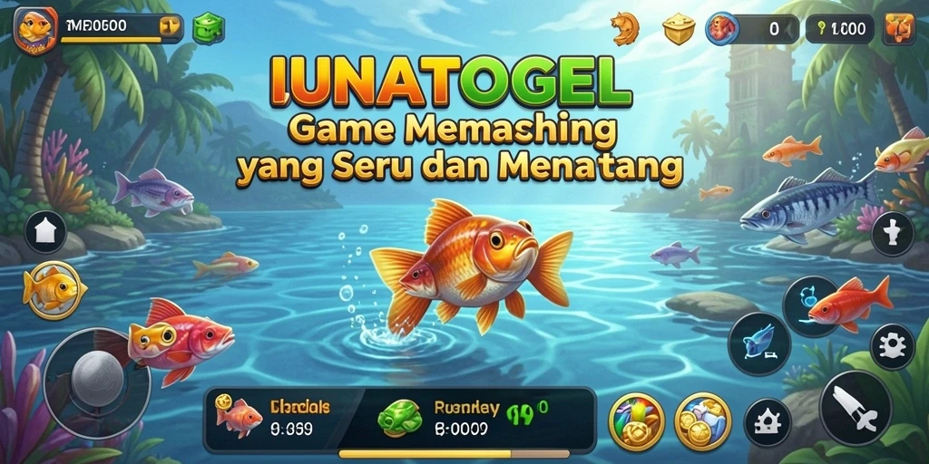 Gameplay LUNATOGEL dengan pemandangan memancing yang indah dan realistis.
