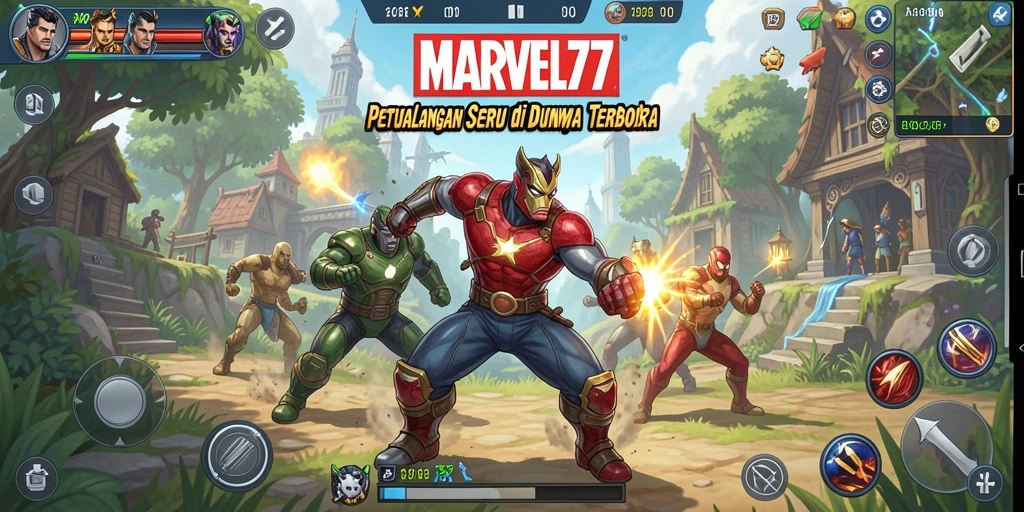 Tangkapan layar gameplay epic MARVEL77 di dunia terbuka.