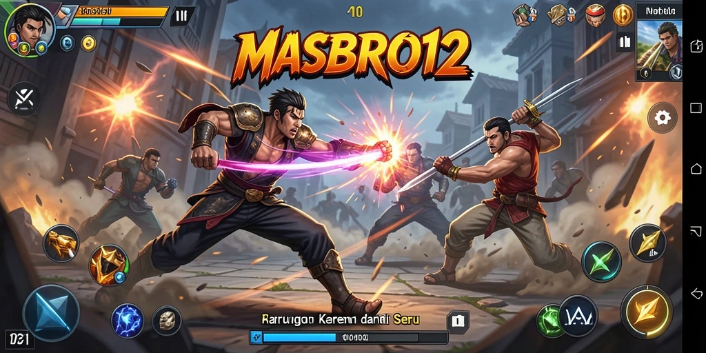 Tampilan seru gameplay MASBRO12 yang intens dan mendebarkan.