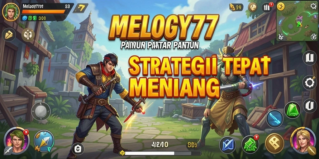 Tampilan gameplay MELODY77 yang sengit dan strategis.