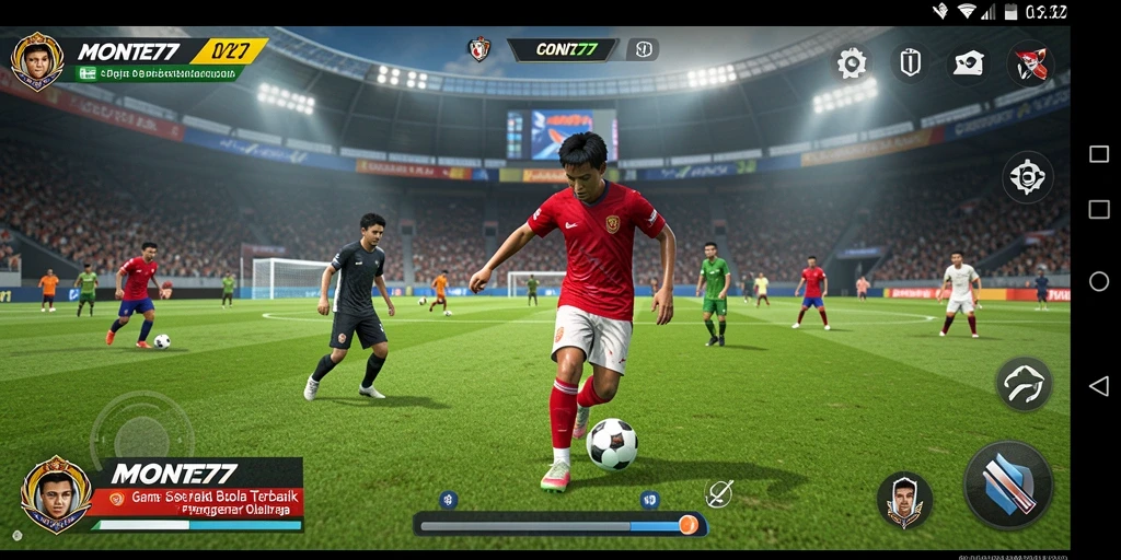 Screenshot gameplay MONTE77 yang menampilkan aksi seru di lapangan.