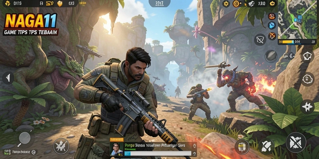 Tampilan screenshot NAGA11 menunjukkan aksi tembak-menembak yang mendebarkan.