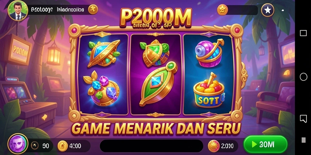 Tampilan screenshot gameplay Slot P200M yang seru dan mendebarkan.