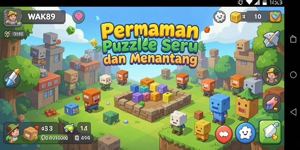 Tampilan gameplay WAK89 yang menantang dan penuh warna.